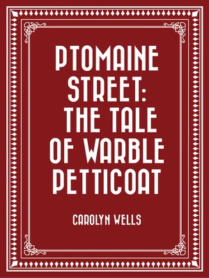 cover image of Ptomaine Street